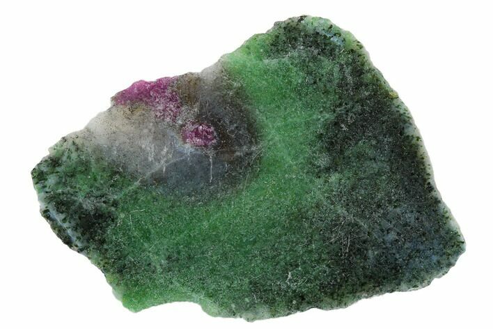 Polished Ruby In Zoisite Section - Tanzania #131382